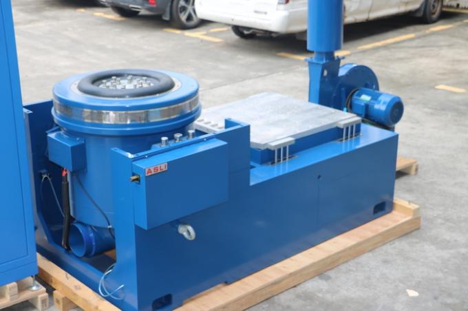 Vibration shaker system with horizontal slip table â side angle view