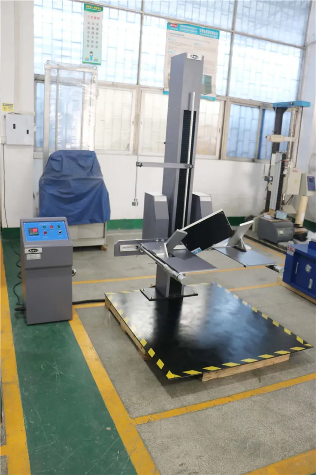 Free fall high precision drop test system for packaging laboratory – control panel detail