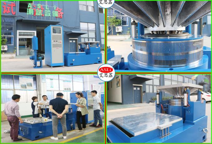 Horizontal stand for vibration testing machine — detail view