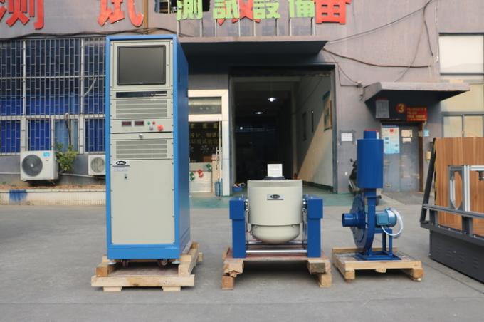 Electrodynamic vibration shaker system with 8-channel controller — side view